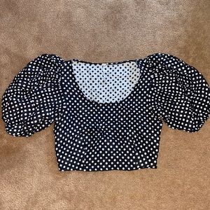 Polka dot top NWOT